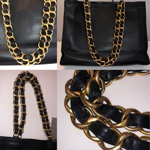 JUMBO HUGE LAMBSKIN CHANEL TOTE - Picture 7 of 8